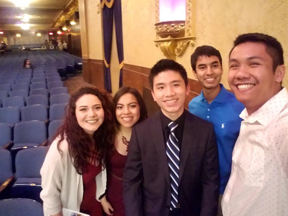 Derek Chen with friends at Michigan Theater